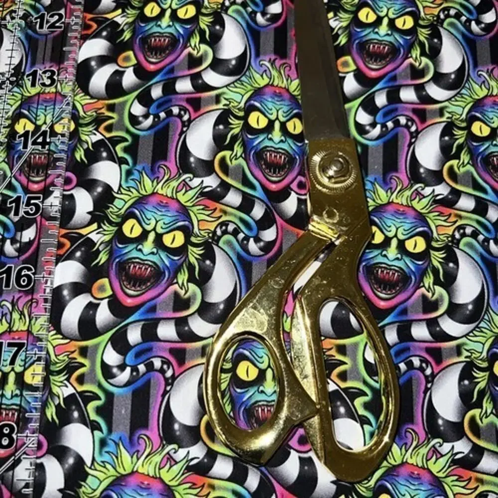 Custom Beetlejuice Snake 100% Cotton Fabric 1/4 YARD 11.5 x 56”